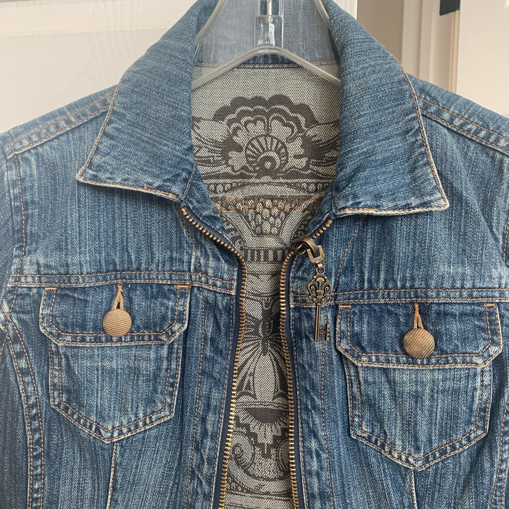 CAbi Reversible Jean Jacket XS